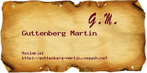 Guttenberg Martin névjegykártya