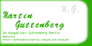 martin guttenberg business card